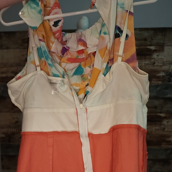 Dressbarn ruffle sleeveless midi dress belt loops 14 - Picture 7 of 9